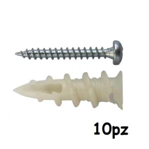 Tassello per Cartongesso in Nylon Con Vite 4x45 *(10pz)